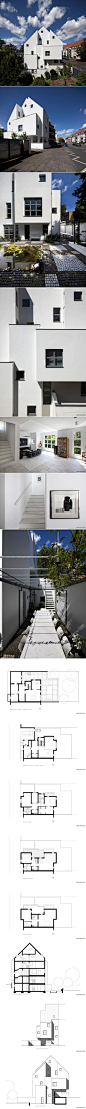 【KLR 住宅】archequipe – Freie Architekten 设计，位于德国。白色外观，简约而实用。http://bit.ly/18m9QNy