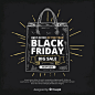 Black friday background with shopping bag illustration Free Vector