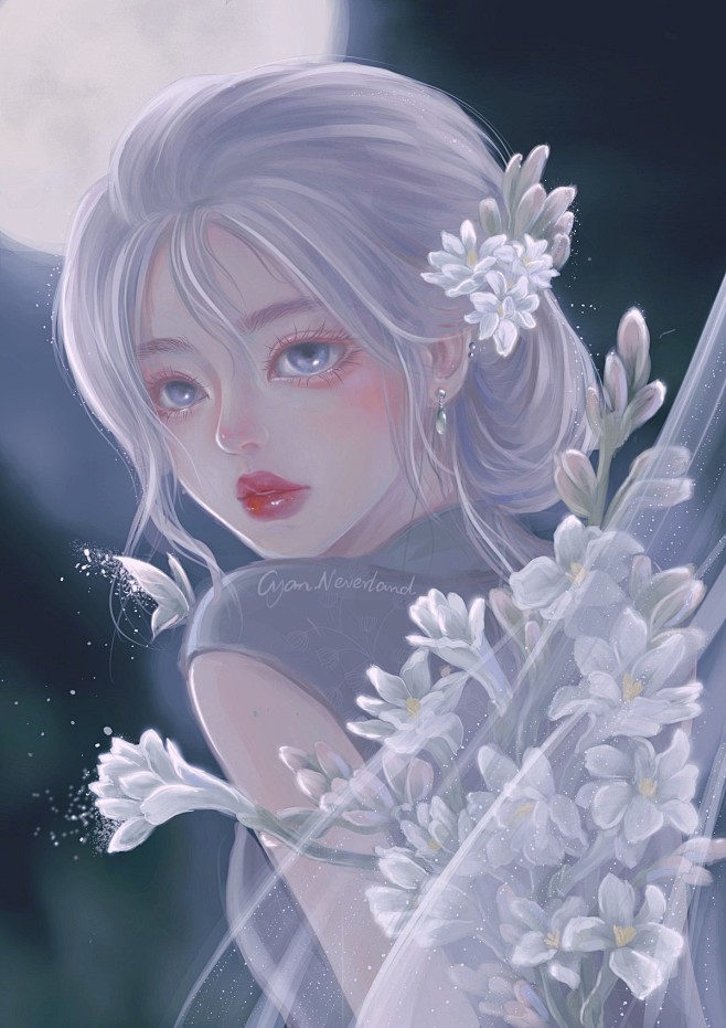 晚香玉拟人_CyanNeverland_...