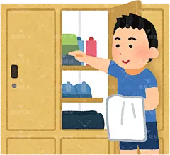 健身房储物柜素材2手绘png儿童插画免扣素材
