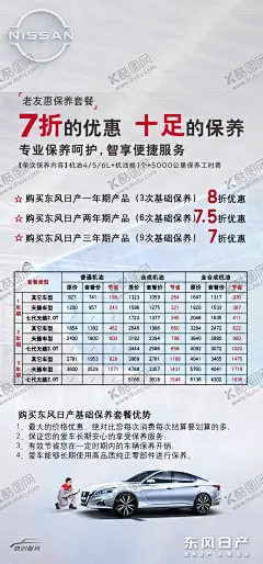 老友惠展架 【酷图网】东风日产,老友惠,售后保养,保养套餐,维修保养,天籁,保养,设计,海报,促销,