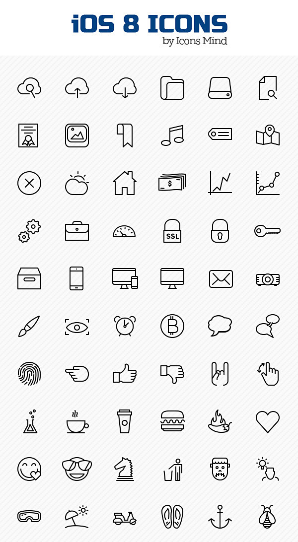 Free iOS 8 Icons Set...