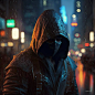 AI绘画_Prompts_CMC_biteam_Assassin_Rain_hood_mask_on_face_night_big_city_cfea110e-d9aa-404a-9cd0-d6258344b70e_xpanx.com