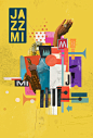 collage digitalcollage festival ILLUSTRATION  jazz milan music poster