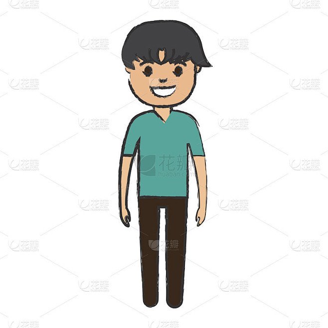 卡通人物站立图标