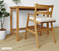 emvo 日式家具 北欧风格 水曲柳 木质 书桌