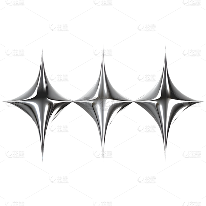 通用金属质感抽线几何链条装饰元素