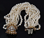 Multi Strand Pearl and Diamond Bracelet - Yafa Jewelry  #珠宝首饰# #宝石手镯# #银白色饰品# #珍珠控# 予心木子@北坤人素材