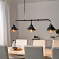 宜家AGUNNARYD 阿根纳德 吊灯，3灯头 黑色 - IKEA : 宜家 - AGUNNARYD 阿根纳德,吊灯，3灯头,黑色,台灯可在用餐时提供温馨的照明环境，为餐厅或吧台提供良好的直接照明。产地见包装灯泡须另购。宜家建议使用LED灯泡 E27（3件）。嵌入式电线安装。挂在天花板挂钩上。不包含顶棚挂钩。