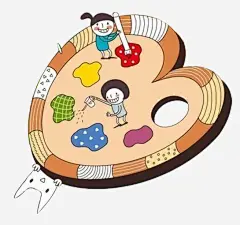 手绘调色盘上的生活免抠素材 设计图片 免费下载 页面网页 平面电商 创意素材 png素材