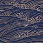日式金箔靛蓝波浪花纹图案纹理高清JPG背景 PS包装设计素材 (8)