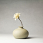现代简约粗陶日式花器 景德镇手工创意花瓶 家居软装饰品花插摆件-淘宝