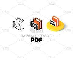 不同风格的PDF图标