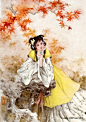 针音时光明信片【曹雪芹 红楼十二金钗 曹雪枫 工笔人物】仕女画-淘宝网
