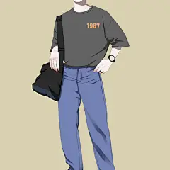 【服装插画男生全身】 | 仙支双一个-qq - 练习作品 - 涂鸦王国插画