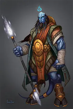 《魔兽世界：燃烧远征》原画：德莱尼萨满。