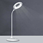 I-MU LED Desk Lamp, Gooseneck Table Lamp 2W, Touch Control, Stepless Dimmable, USB Charging Port (White)