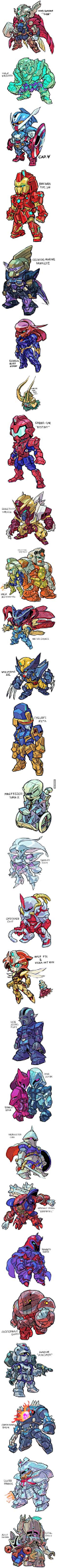 If Gundam turns into Marvel Superheroes