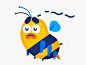 Buzzy Bee..zzz sad chat imessage app stickers stickerplace motiongraphic motiongraphics animation2d sticker bees bugs
