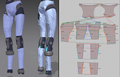 Na只折耳喵采集到C4D-服装板片参考