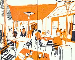 插画师Pau Gasol Valls的一组手绘插画，温暖舒适的配色，手绘的质感和纹理非常细腻，每一幅画都被画面的色彩所吸引，给人一种温暖且美好的感觉。#画里的故事# #插画# ​​​​