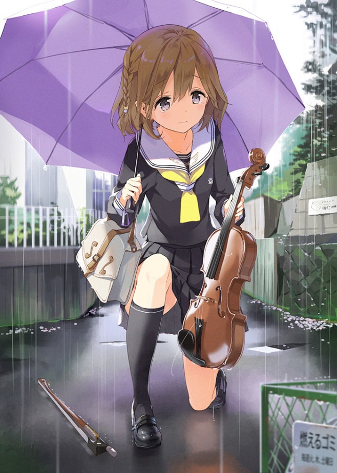 ♪乐器与少女之小提琴♪ p站 侵删 动漫...