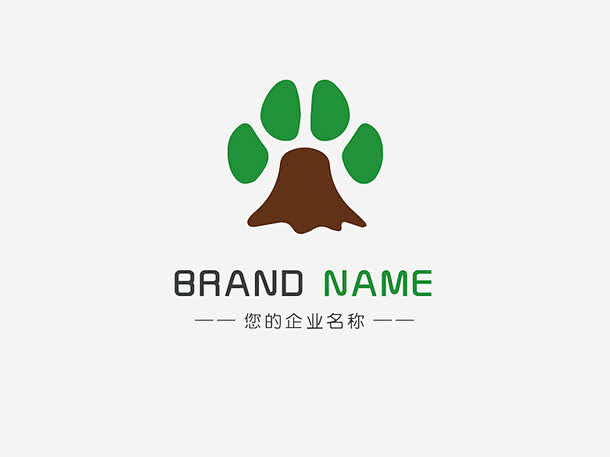 狗爪形状的公司loge高清素材 loge 公司标志 印记 狗爪 免抠png 设计图片 免费下载