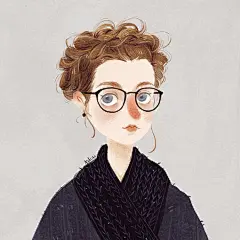 阳光的小清新女孩绘画图片