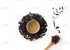 顶景设计理念的新鲜红茶和茶叶在台湾。
