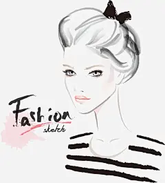 手绘线描线条时尚服饰走 女孩 设计图片 免费下载 页面网页 平面电商 创意素材 png素材