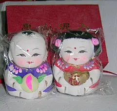 泥人 泥娃娃 无锡泥人 民间工艺  惠山泥人 贺寿 阿福阿喜