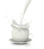 将牛奶倒入杯子3D插图 飞溅牛奶