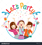 Man And Woman Fun In Party With Circle Frame, Party, Corporate Party, Banquet, Feast, Company, Celebration-物体,人物-海洛创意(HelloRF)-Shutterstock中国独家合作伙伴-正版图片在线交易平台-站酷旗下品牌