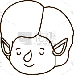 性格,小精灵,头像,动物头,分离着色,可爱的,花园矮人雕像,幻想,冬天,庆祝