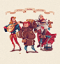 The Bard, the Monk & the Knight : Medieval characters. Non-commercial project.