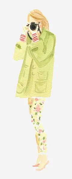 拍照的女生高清素材 卡通 女生 手绘 拍照 插画 欧美 免抠png 设计图片 免费下载