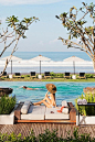 Alila's main pool sits right on Bali's secluded southwest coast. #Jetsetter Alila villa Soori (Bali, Indonesia)