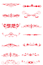 欧式标题装饰花纹纹路免扣png