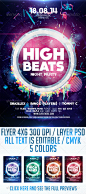 High Beats Flyer Template - Clubs & Parties Events