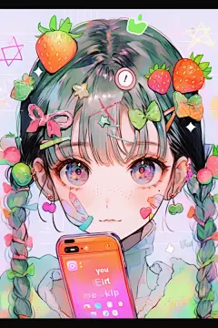 设图彩虹风扁平风多巴胺女孩穿搭人物插画