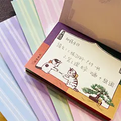 日本POTTERINGCAT猫咪便签本纸卡片信纸可爱文具手账素材周边相扑-淘宝网