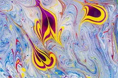 抽象、美丽、多色图案的现代绘画。