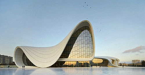 弧形建筑外观效果图