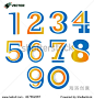 Numbers 1,2,3,4,5,6,7,8,9,0 letters. Numbers logo icons set. Numbers symbols silhouette. Numbers isolated icons. Line style letter, numbers. Count numbers set. Numbers isolated on background