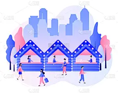 周末活动,家庭,绘画插图,概念,平坦的,矢量,美食街,传统节日,现代