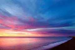 高清晰紫蓝湖海滨风景壁纸封面大图