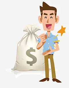 卡通图案高富帅高清素材 png ppt ps q版 人物 免扣 动漫 卡通图案 有钱人 炫富 矢量图片 绘画 金钱 免抠png 设计图片 免费下载