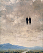 aizobnomragym:

Rene Magritte
“The Art of Conversation”
