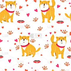 可爱的,狗,,卡通,幽默,壁纸,自然,柴犬,纯种犬,爱