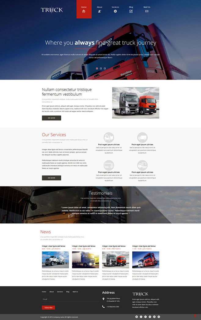 Bootstrap 卡车企业网站模版 -...